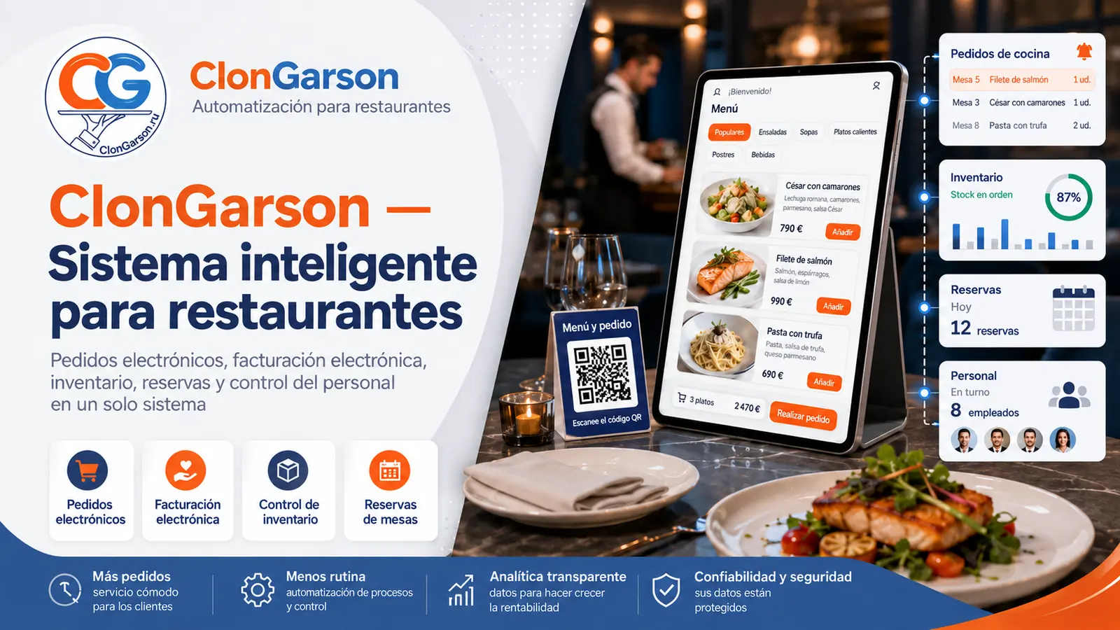 ClonGarson - sistema inteligente para restaurantes