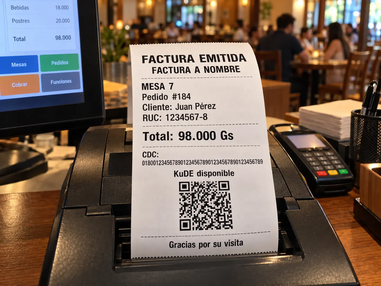 Se imprime el ticket de pago